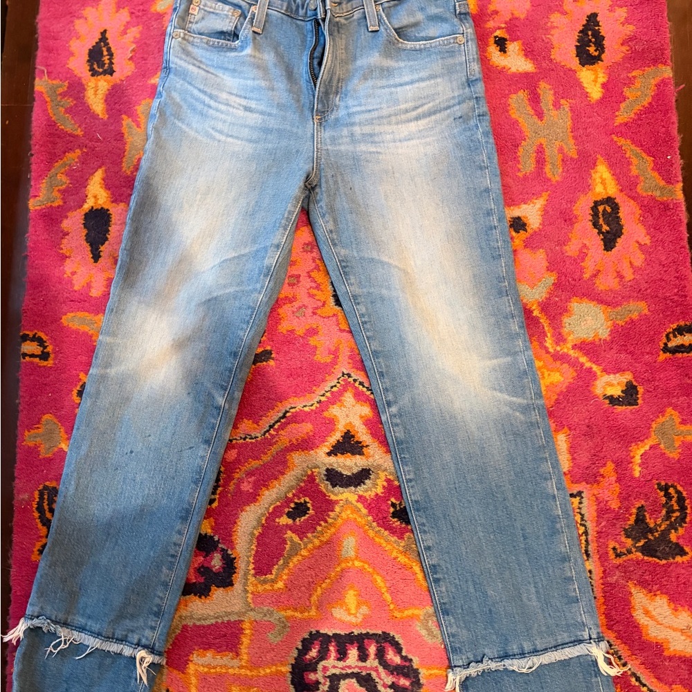 AG Adriano Goldschmied Light Blue Cropped Jeans - Isabelle